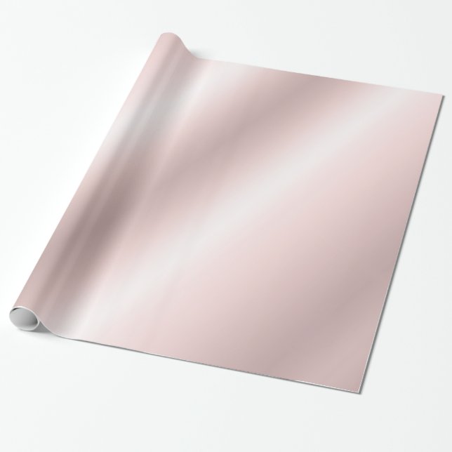 Papel De Presente Rose Gold Glamour Elegant Template Glossy Gift (Desenrolado)