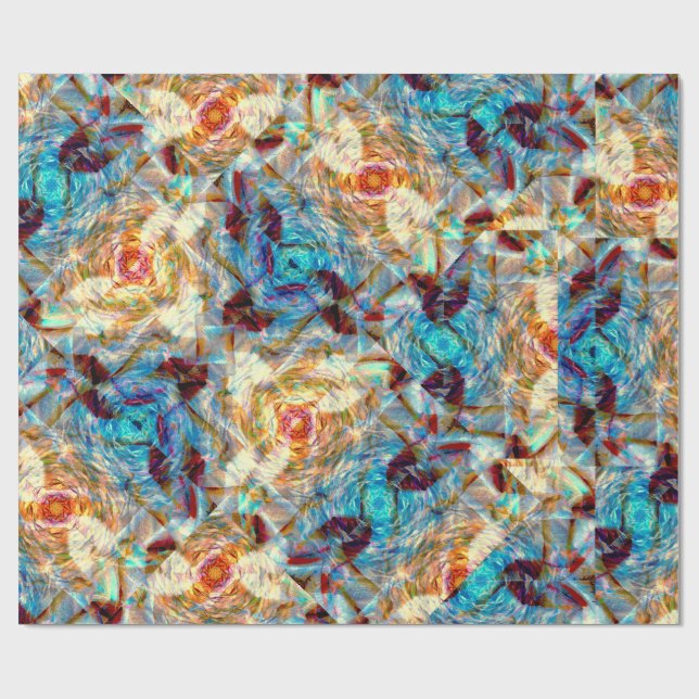 Papel De Presente Rose Prism Whirl (Aberto)