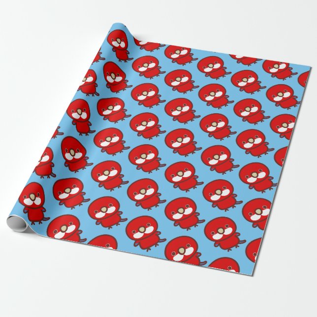 Papel De Presente Rosella Oriental Vermelha (Desenrolado)