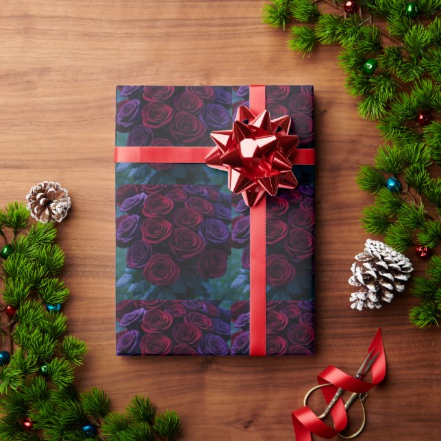 Papel De Presente Roses Wrapping paper (Presente de Natal)