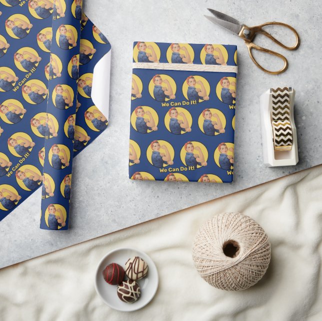 Papel De Presente Rosie the Riveter Pattern (Artesanato)