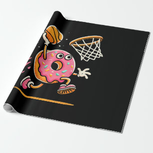 Papel De Presente Rosquinha Engraçada, Comida de basquetebol, Dunbal