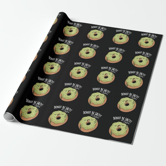 Papel De Presente Rosquinha Ser Salgada Rosquinha Engraçada Arma Esc (Desenrolado)