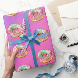Papel De Presente Rosquinha sprinkles watercolor