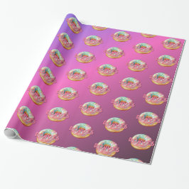 Papel De Presente Rosquinha sprinkles watercolor