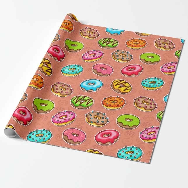 Papel De Presente Rosquinhas (Desenrolado)