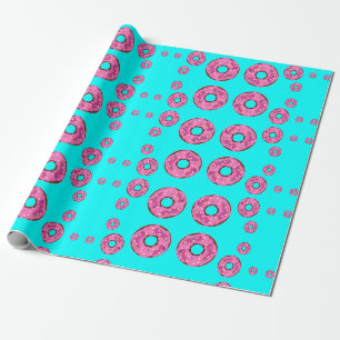 Papel De Presente rosquinhas de nata cor-de-rosa