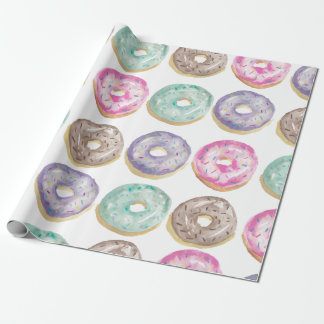 Papel De Presente Rosquinhas em aquarela
