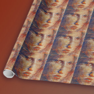 Papel De Presente Rosto Abstrato