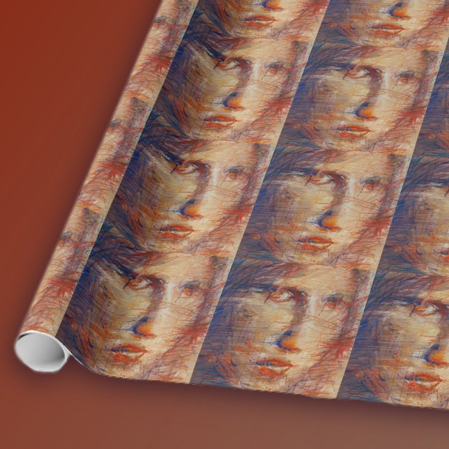 Papel De Presente Rosto Abstrato (Criador carregado)