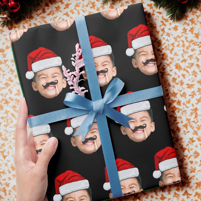 Papel de Presente Rosto de Bebê, Foto Papai Noel C (Criador carregado)