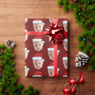 Papel De Presente Rosto de Natal Personalizado