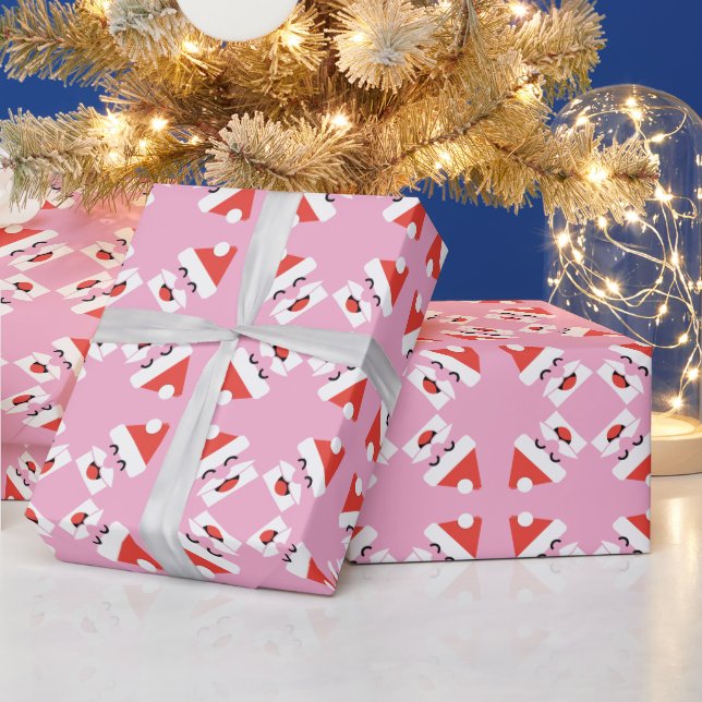 Papel De Presente Rosto de Papai Noel (Feriados)