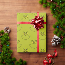 Papel De Presente Rosto do Grinch Roubou o Natal