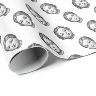 Papel De Presente Rostos de Bonecas