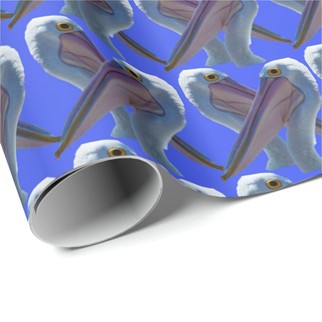Papel De Presente Rostos Pelicanos Cheeky, (Ponta do rolo)