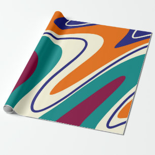 Papel De Presente Rotações Retroativas - Estilo Clássico 70s