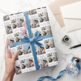 Papel De Presente Roteiro de Férias Felizes de Foto Moderna e Elegan