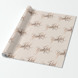 Papel De Presente Roteiro Grateful Elegante "Faux-foil" para Ação 