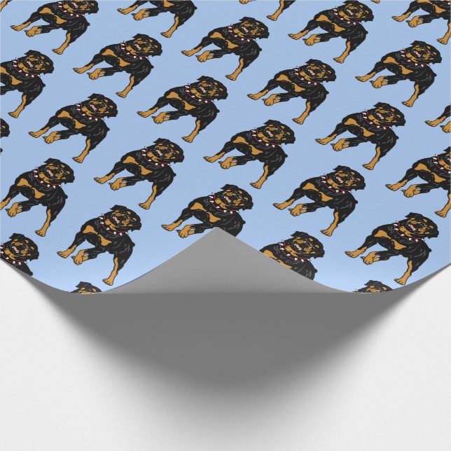 Papel De Presente Rottweiler Raça Cão (Ponta)