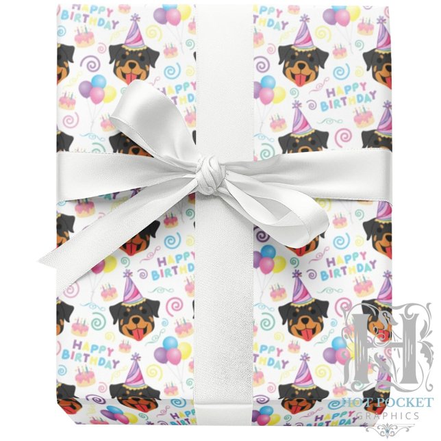 Papel De Presente Rottweiler Wrapping Paper (Criador carregado)