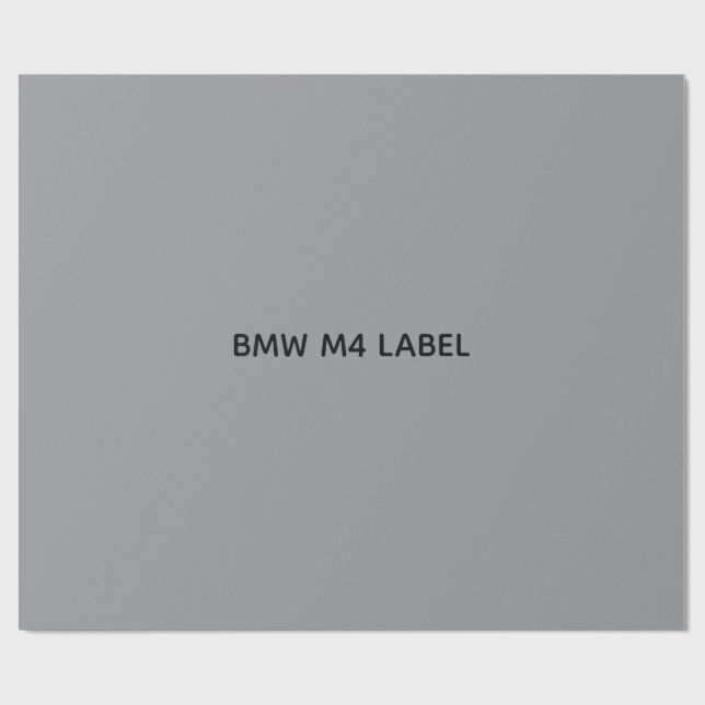 Papel De Presente rótulo BMW M4 (Aberto)