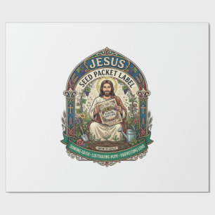 Papel De Presente Rótulo de Pacote de Sementes Jesus Pacote de Semen