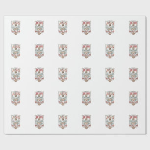 Papel De Presente Rótulo de Sabão Jesus Lavado Limpo Sabão Jesus Lav