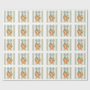 Papel De Presente Rótulo Flor de Laranjeira - Cítrico Mediterrâneo