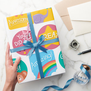 Papel De Presente Rótulos de Sala de Aula Motivacional para Recompen