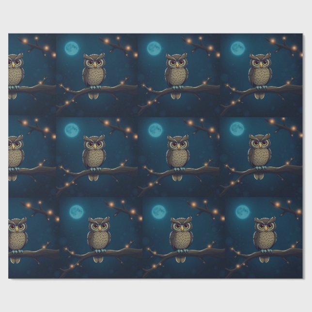Papel De Presente Roubo de presentes de coruja (Aberto)