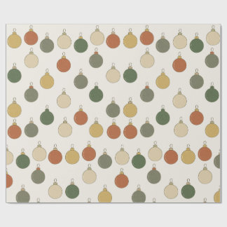 Papel De Presente Round Baubles Pattern