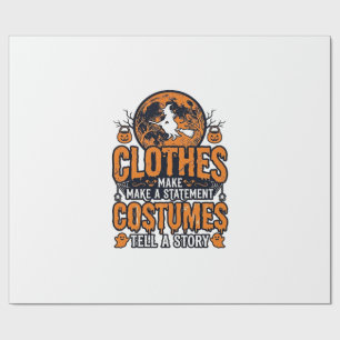 Papel De Presente Roupas de Halloween Vintage Camisa de declaração d