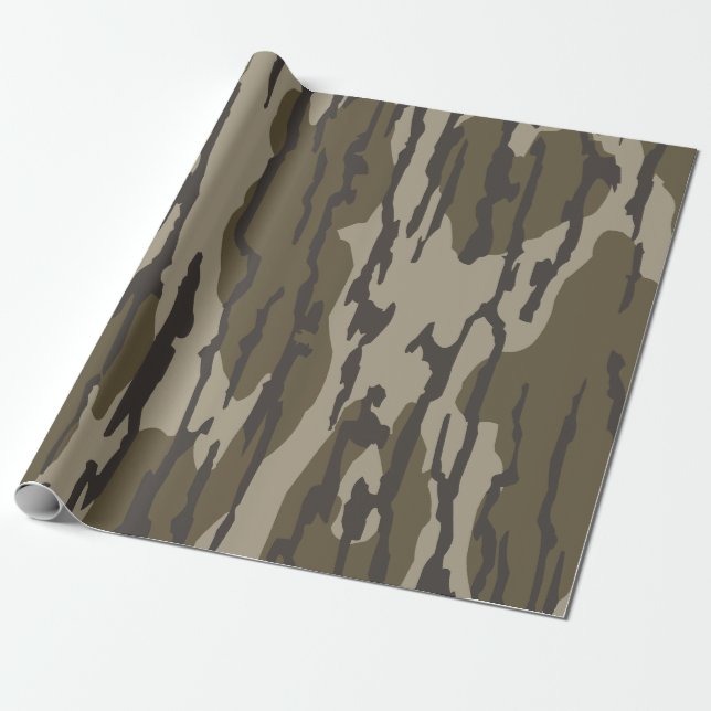 Papel De Presente Roupas e Equipamentos de Caça Camuflados Bottom La (Desenrolado)