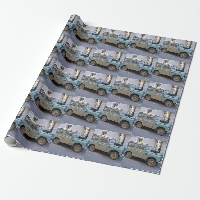 Papel De Presente Rover Verde (Desenrolado)