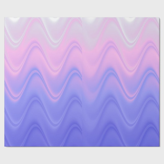 Papel De Presente Roxo Abstrato Ondulado Rosa (Barra)