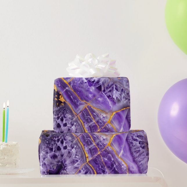 Papel De Presente Roxo Ametista (Presentes para festas)