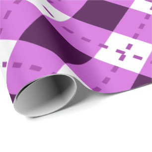Papel De Presente Roxo Argyle