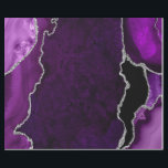 Papel De Presente Roxo e Prata Falso Brilho Ágata<br><div class="desc">Este papel de embrulho elegante e glamoroso é versátil e pode ser usado para dar presentes ou projetos de arte e artesanato. É ideal para qualquer ocasião, como aniversários, casamentos, chá de noiva, chá de bebê, aniversários de casamento ou presentes em geral. Apresenta ágata marmoreada roxa em um fundo roxo...</div>