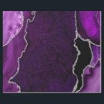 Papel De Presente Roxo e Prata Falso Brilho Ágata<br><div class="desc">Este papel de embrulho elegante e glamoroso é versátil e pode ser usado para dar presentes ou projetos de arte e artesanato. É ideal para qualquer ocasião, como aniversários, casamentos, chá de noiva, chá de bebê, aniversários de casamento ou presentes em geral. Apresenta ágata marmoreada roxa em um fundo roxo...</div>