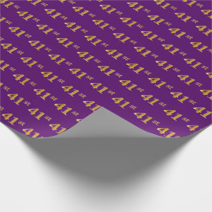 Papel De Presente Roxo, evento do ouro 41st do falso