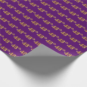 Papel De Presente Roxo, evento do ouro 48th do falso