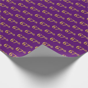 Papel De Presente Roxo, evento do ouro 67th do falso