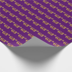 Papel De Presente Roxo, evento do ouro 68th do falso
