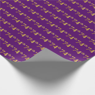 Papel De Presente Roxo, evento do ouro 74th do falso