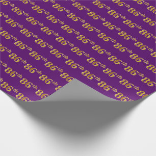 Papel De Presente Roxo, evento do ouro 86th do falso (Oitenta-Sexto)