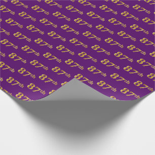 Papel De Presente Roxo, evento do ouro 87th do falso