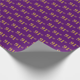 Papel De Presente Roxo, evento do ouro 91st do falso