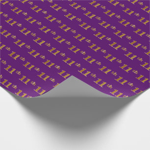 Papel De Presente Roxo, evento do ouro do falso 11o (décimo