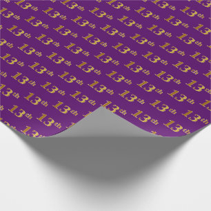 Papel De Presente Roxo, evento do ouro do falso 13o (décimo